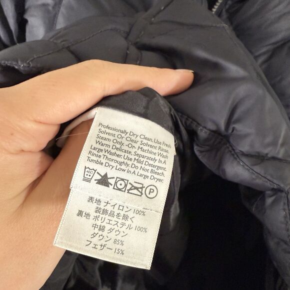 Eddie Bauer Goose Down Jacket Women's Medium Black Full Zip 700 Fill Power - Picture 10 of 15